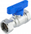 Кран шаровой FAR 3/4", ВР-накидная гайка EPDM, син. бабочка, хром Кран шаровой FAR 3/4", ВР-накидная гайка EPDM, син. бабочка, хром